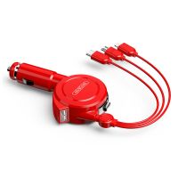 车载充电器头点烟器一拖二汽车手机用品车充一拖三快充多功能usb|红色