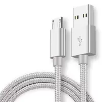 2a充电器头手机通用数据线适用vivo安卓红米手机快充电线直充插头|气质银快充线 3米