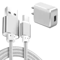 乐视数据线6x快充电器typec小米9/8华为p9/p20充电线2a直插头加长|极光银[快充线+充电头]套装 1米