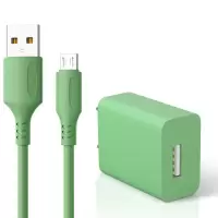 快充2a安卓苹果手机通用数据线充电器插头小米华为智能红米电器头|抹茶绿[液态软胶] [1.2米]Type-c线