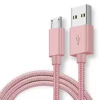 2a充电器头手机通用数据线vivo安卓oppo红米手机快充电线直充插头|玫瑰金[快充线] 1米