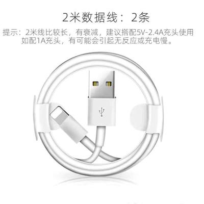 适配苹果充电器iphone数据线快充5/6/7p/xs/8plus/max/ipad充电器|2米数据线[2条]