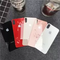 iphonex钢化玻璃膜6/6s后膜7/8plus防爆防摔后盖变色8p彩色膜
