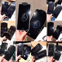 11卡通潮影钢化膜iphone 8p x xr/xs mas闪息影6s/7p全屏彩膜