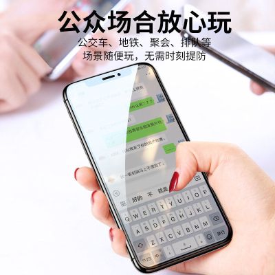 苹果11钢化膜防窥promax iphonex xr防偷窥钢化膜苹果7/8p/6s全屏