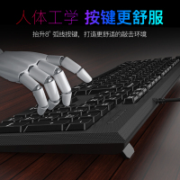 ls200键盘台式电脑家用机械手感外接键盘鼠标套装笔记本usb有线防水静音办公专用打字外设游戏键鼠