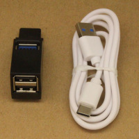 车载充电器usb3.0扩展器分线器无线多接口笔记本台式电脑一拖三多功能u盘|黑色三孔3.0+typec线送挂绳 0.5m