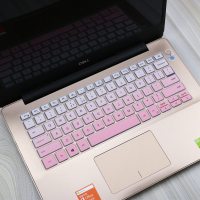 戴尔灵越5390笔记本键盘保护膜14寸燃5000fit电脑防尘罩54935498549074907391透明|渐变粉色