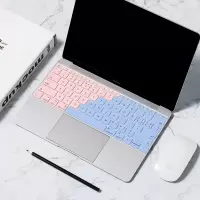 macbookpro键盘膜苹果电脑13.3寸air笔记本13贴膜12保护膜15mac|[透光版渐变蓝]请备注型号