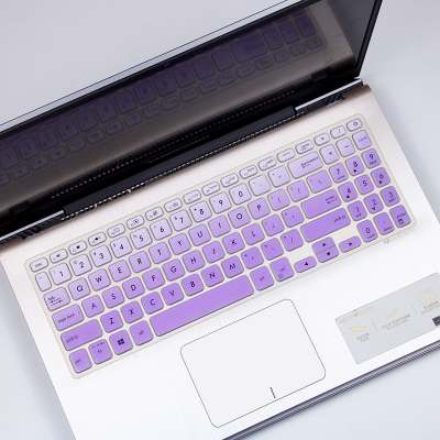 键盘保护膜适用于15.6寸华硕vivobook15s笔记本顽石六代fl8700f|渐变紫色[买1送1]