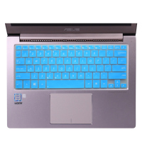 华硕asus灵耀笔记本键盘保护膜u4000uq7200电脑14英寸13贴13.3硅胶垫子u4100unu3000|半透蓝