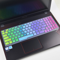 15.6寸华硕飞行堡垒贴膜fx53vd7700 zx53vw fz53笔记本电脑键盘保护膜v套装|彩虹色