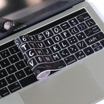 适用于mac pro键盘贴纸苹果笔记本贴膜macbookair按键贴半透光|小黑板键盘膜盖的备注电脑型号