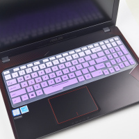 15.6寸华硕飞行堡垒贴膜fx53vd7700 zx53vw fz53笔记本电脑键盘保护膜v套装|渐变紫色