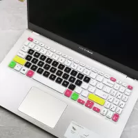 华硕vivobook15s键盘膜v5000笔记本电脑x512保护套顽石y5200ub/y5100全覆盖灵耀s|七彩黑色