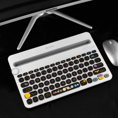 罗技专用 k380 k480 台式机键盘保护膜 无线 笔记本蓝牙膜贴罩套|K480-萌星球键盘膜