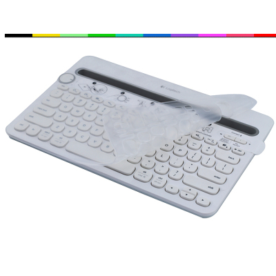 罗技专用 k380 k480 台式机键盘保护膜 无线 笔记本蓝牙膜贴罩套|(全覆盖版本)K480-全透明键盘膜
