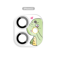 iphone11镜头膜圈可爱卡通苹果11promax后摄像头保护膜全覆|苹果116.1寸★白底爱心恐龙★[全覆盖镜头膜]