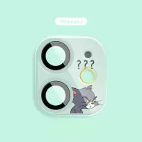 iphone11镜头膜圈可爱卡通苹果11promax后摄像头保护膜全覆|苹果116.1寸★绿底汤姆猫★[全覆盖镜头膜]