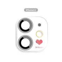 iphone11镜头膜圈可爱卡通苹果11promax后摄像头保护膜全覆|苹果116.1寸★白底爱心★[全覆盖镜头膜]