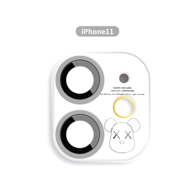 iphone11镜头膜圈可爱卡通苹果11promax后摄像头保护膜全覆|苹果116.1寸★白底暴力熊★[全覆盖镜头膜]