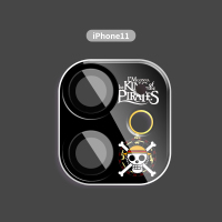 iphone11镜头膜圈可爱卡通苹果11promax后摄像头保护膜全覆|苹果116.1寸★黑底草帽骷髅★[全覆盖镜头膜]