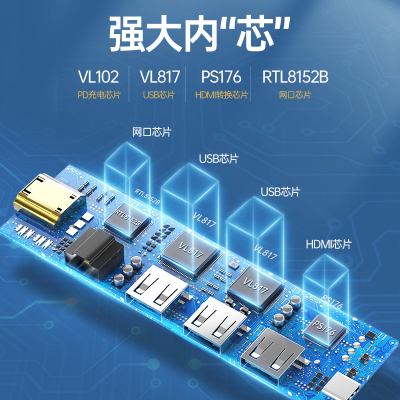 typec扩展坞拓展笔记本usb分线hub雷电3hdmi多接口ipad华为手机matebook14苹果macbookpr