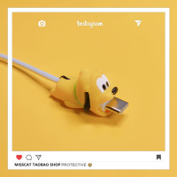 苹果小米安卓vivo华为oppo数据线保护套咬手机充电器头防折断耳机|通用款趴数据线套高飞