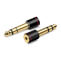 6.5转3.5mm插头 耳机声卡音响吉他电钢琴电子琴话筒麦克风6.35公转3.5母接口转换器音箱转接头纯铜转换头插口