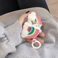 airpods2保护套立体彩虹airpodspro保护套硅胶情侣潮ins可爱苹果蓝牙无线耳机3代ipods软壳鼠年air