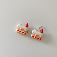 韩国ins卡通草莓猫咪适用airpods pro保护套可爱苹果无线蓝牙耳机硅胶挂件保护壳2/3代硅胶立体可爱创意