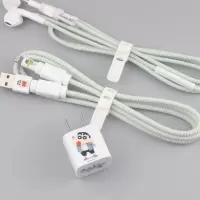 适用苹果11/7/8plus数据线保护套充电器贴纸x/xr耳机绕线器保护绳