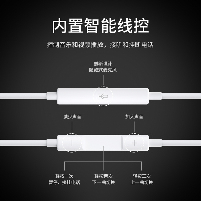 耳机适用于华为type-c/p20/p30pro/p40/mate30畅享10荣耀x10有线nova57手机9x半入耳式