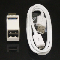 车载充电器usb3.0扩展器分线器无线多接口笔记本台式电脑一拖三多功能u盘|白色三孔3.0+安卓线送挂绳 0.5m