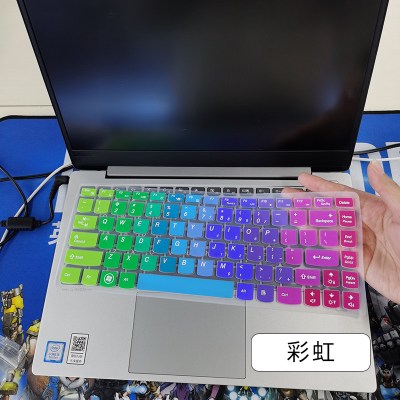 14寸联想g40-70/45/30/75/80笔记本键盘保护膜14寸电脑按键防尘套凹凸贴膜80e1/fy/|半透彩虹（）