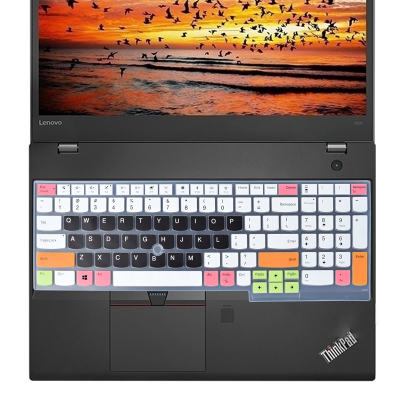 联想thinkpadt570t580e590p51s笔记本键盘保护贴膜15.6英寸e580e585e595p|五彩黑