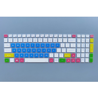 炫龙m7-e6s3 amd键盘膜防尘保护套15.6英寸笔记本电脑高清磨砂防反光抗蓝光防辐射护眼屏幕钢化贴膜|五彩蓝色