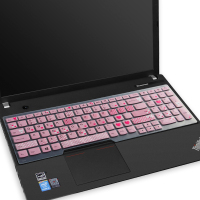 笔记本键盘膜适用15.6寸联想thinkpad保护e560贴e550防尘e531罩e570全覆盖e530c|半透卡通粉