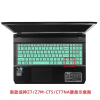hasee神舟战神键盘保护膜z7-kp7ec/gc笔记本z7m-kp|[新款Z7/Z7M-CT5/CT7NA]半透宝石绿