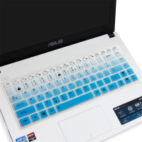 笔记本键盘膜适用华硕u4000电脑a456u全覆盖r414u保护e403n贴a480u防尘罩透明a441u|蓝色渐变