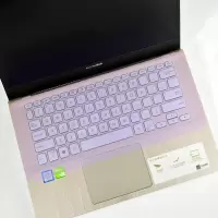 联想华硕戴尔hp小米苹果acer神舟战神电脑键盘保护贴膜15.6通用型14英寸13.3笔记本|[14寸两片装]紫色