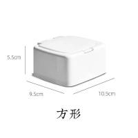 ins可爱弹盖收纳盒学生宿舍简约带盖首饰盒桌面手账夹子杂物整理|按压收纳盒-方形单格 以上规格(默认送爱心贴纸)