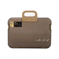 手提塑料办公用品档案盒a4文件盒文件夹资料册牛皮纸收纳盒资料盒|半透明咖啡 收藏宝贝优先发货