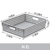 塑料收纳筐桌面零食收纳盒杂物化妆置物篮厨房浴室办公文件篮|灰色五个 ZS-8824