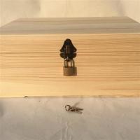 定做大号带锁收纳盒同学录文件玩具零食鞋收纳钱箱包装木盒|35*23.5*15cm黄色挂锁