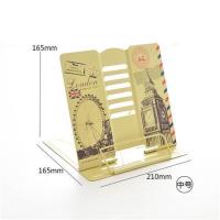卡通防近视多功能看书架金属书立学生儿童书夹书靠书档阅读架|桔色中号伦敦黄色
