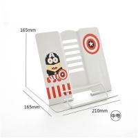 卡通防近视多功能看书架金属书立学生儿童书夹书靠书档阅读架|中号美国队长白色