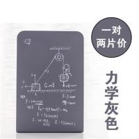 2片装桌面书立架书挡板书夹书靠书立简约立书架简易桌上学生创意|力学灰色(两片装)
