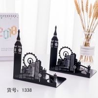 韩版多图案伸缩书立架学生折叠书夹高尚可爱收纳架桌上简约放书架|城市之都[2片装]