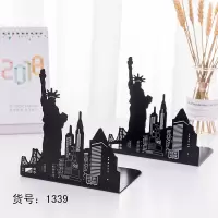 书立架桌面学生儿童书夹靠书架书档创意挡板高中生简易夹简约可爱|自由女神[2片装]